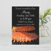 Party Flamme Feuer laden Einladung (Stehend Vorderseite)