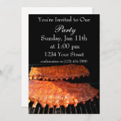 Party Flamme Feuer laden Einladung (Vorne/Hinten)