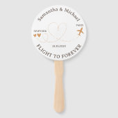 Party Flight Plane Travelling theme Wedding Fächer (Vorderseite)