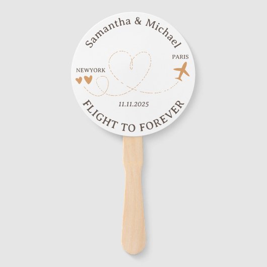 Party Flight Plane Travelling theme Wedding Fächer (Vorderseite)