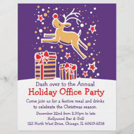 Party-Flyer für Rentiere, hell Briefbogen