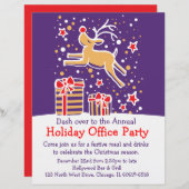 Party-Flyer für Rentiere, hell Briefbogen (Vorne/Hinten)