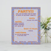 Party Flyer Orange Lila Farbmuster (Stehend Vorderseite)