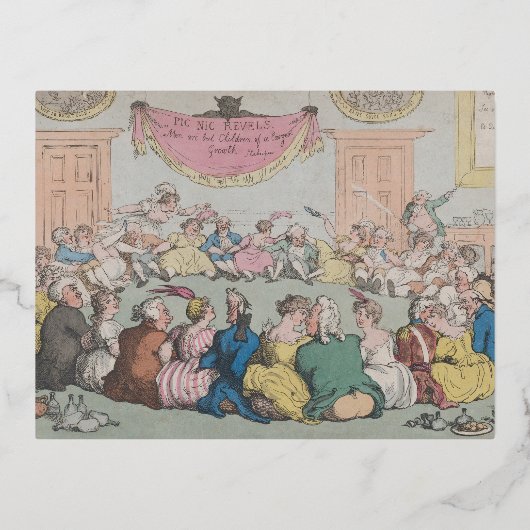 Party - Foil Holiday Postkarte (Vorderseite)