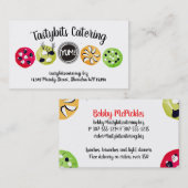 Party food appetizers chef catering business card visitenkarte (Vorne/Hinten)