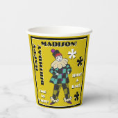 Party-Fool in Farbe (Personalisiert) Pappbecher (Rückseite)