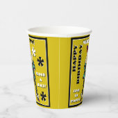 Party-Fool in Farbe (Personalisiert) Pappbecher (Rechts)