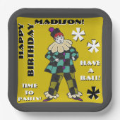 Party-Fool in Farbe (Personalisiert) Pappteller (Vorderseite)