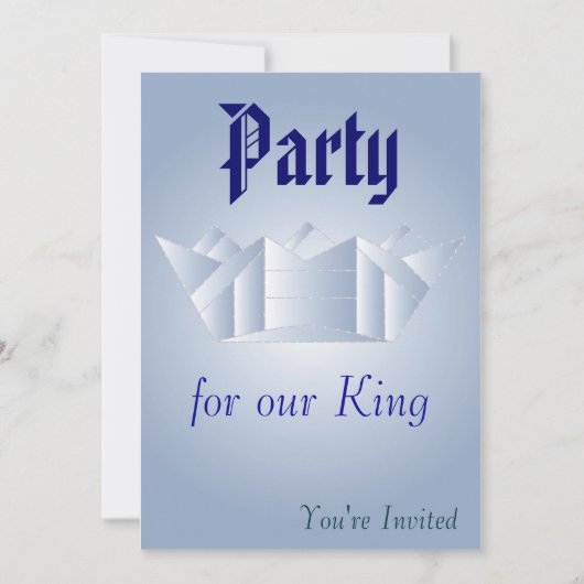 Party For Our King Einladung (Vorderseite)
