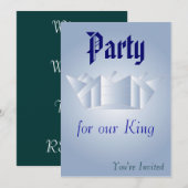 Party For Our King Einladung (Vorne/Hinten)