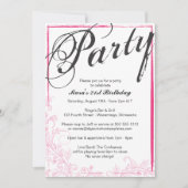 Party Forever (rosa) Einladung (Vorderseite)