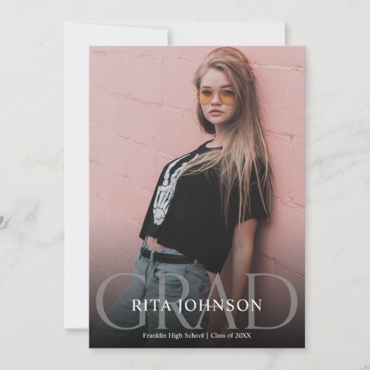 Party-Foto-Abschluss Einladung (Vorderseite)