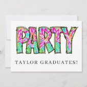 * PARTY FOTO ABSCHLUSS Jede Veranstaltung personal Einladung (Vorderseite)