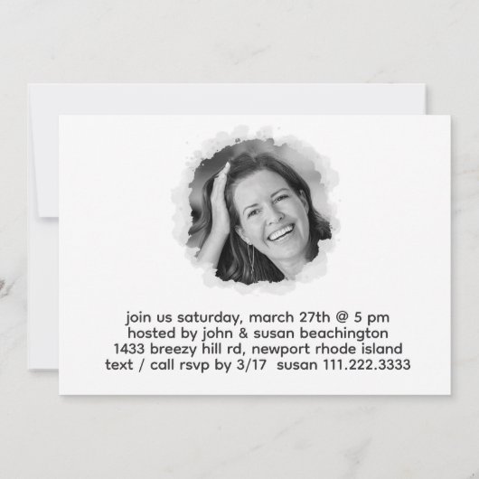 * PARTY FOTO ABSCHLUSS Jede Veranstaltung personal Einladung (Rückseite)