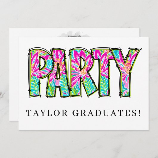 * PARTY FOTO ABSCHLUSS Jede Veranstaltung personal Einladung (Vorne/Hinten)