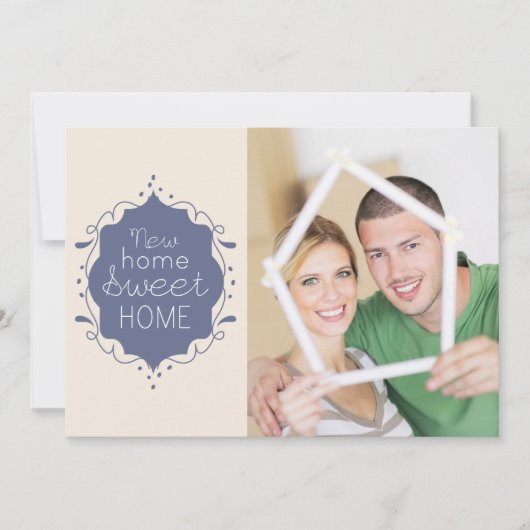 Party Foto Einladung / Blau (Vorderseite)