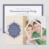 Party Foto Einladung / Blau (Vorne/Hinten)