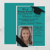 Party-Foto für aquamarine Uni Einladung (Vorne/Hinten)