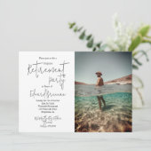 Party Foto Palm Beach Modern Einladung (Stehend Vorderseite)