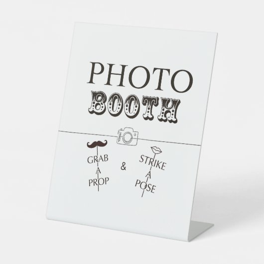 Party Foto Stand Sockelschild (Vorderseite)