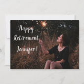 Party-Fotokarte für den Ruhestand Einladung (Vorderseite)