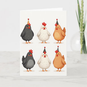 Party Fowl Geburtstagskunstkarte Karte