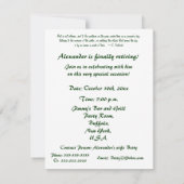 Party-Friedlicher Baum/mit Zitat Einladung (Rückseite)