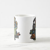 Party Frog Dj Edm Festival Flora Frog Rave Kaffeetasse (Mittel)