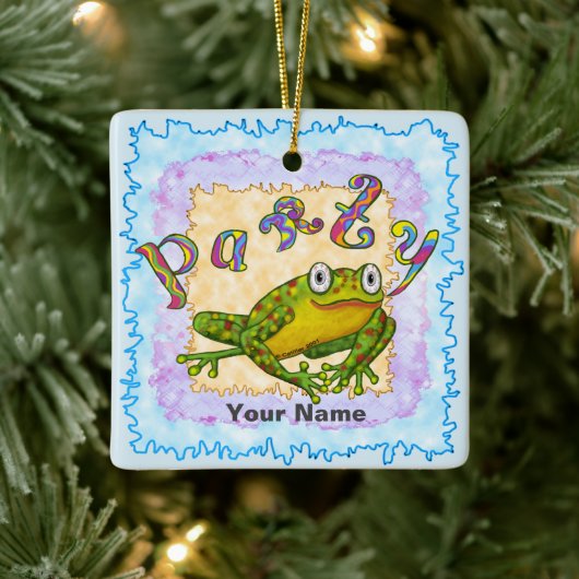 Party Frog Keramikornament (Baum)