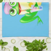 Party Frog Kitchen Handtuch Blau - Ihre Farben (Gefaltet)