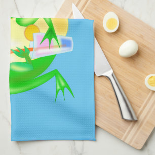 Party Frog Kitchen Handtuch Blau - Ihre Farben
