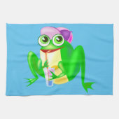 Party Frog Kitchen Handtuch Blau - Ihre Farben (Horizontal)