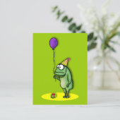 Party Frog Postkarte (Stehend Vorderseite)