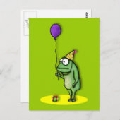 Party Frog Postkarte (Vorne/Hinten)