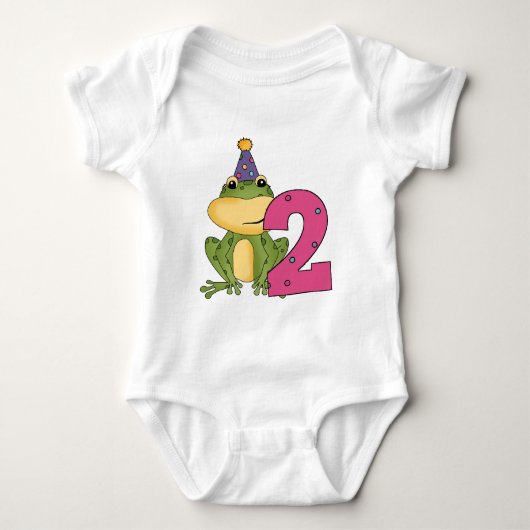 Party Frosch 2. Geburtstag T - Shirt und Geschenke (Vorderseite)