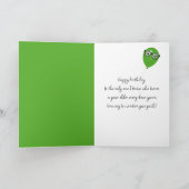 Party Frosch für Leap Jahr Geburtstag Karte (Innenseite)