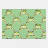 Party Frosch Packpapier Geschenkpapier Set (Vorderseite 2)