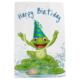 Party Frosch zum Geburtstag Mittlere Geschenktüte