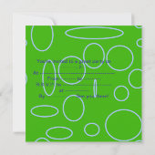 Party Fun Retro Circles Yellow Green Orange Card (Rückseite)