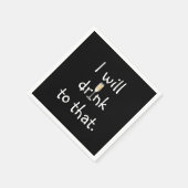 Party-Fun-Text mit Weißwein Serviette (Ecke)