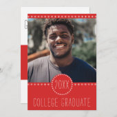 Party für Afrikanische Uni Graduate Foto Einladung (Vorne/Hinten)