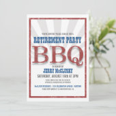 Party für Altersversorgung Barbeque Einladungen (Stehend Vorderseite)