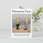 Party für Altersversorgung Humorale Einladungen (Stehend Vorderseite)