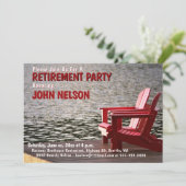 Party für Altersversorgung Lässiges Thema Seeprome Einladung (Stehend Vorderseite)