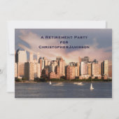 Party für Altersversorgung, NYC Manhattan Skyline, Einladung (Vorderseite)