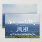 Party für Altersversorgung Summer Blue Sea Beach Einladung (Vorne/Hinten)