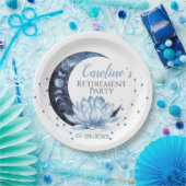 Party für Altersvorsorge Blue Lotus Blume Pappteller (Party)