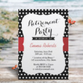 Party für Altersvorsorge Red Ribbon Schwarz-weiß P Einladung