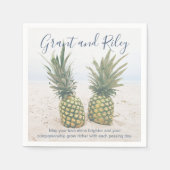 Party für Ananas mit tropischem Strand Serviette (Vorderseite)