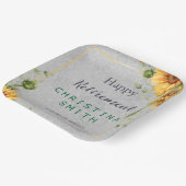 Party für antike Watercolor Sonnenblumen Pappteller (Gewinkelt)